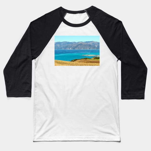 Kaikoura Peninsula, New Zealand Baseball T-Shirt by HazelWright